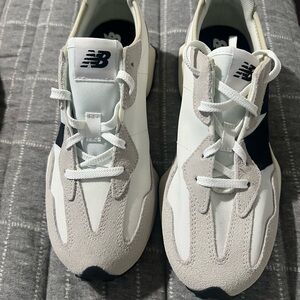 New Balance Youth White and Beige Sneakers